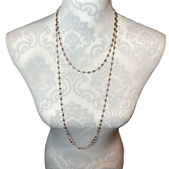 Jewelry - Pair of Yellow Gold Milor Stainless Steel Heart Necklaces